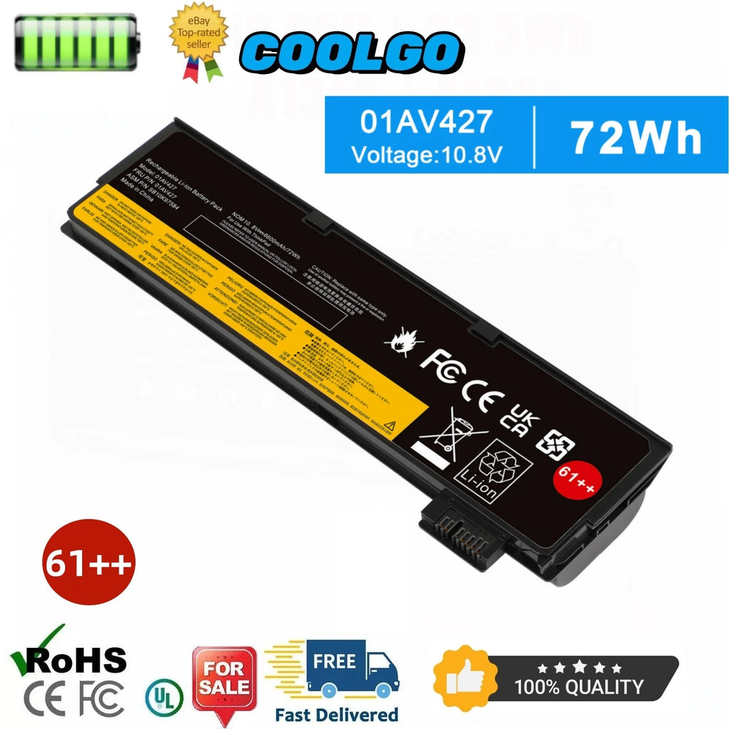 Lot 10 61++ 01AV422 01AV423 Battery for Lenovo Thinkpad T470 T480 T570 P51s P52s