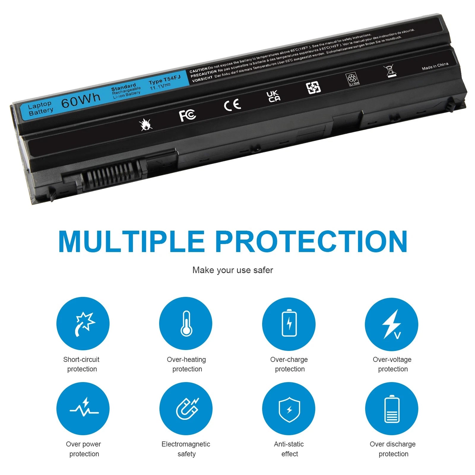 58Wh 8858X Battery for Dell Inspiron 15 7520 5520 5720 7720 451-11695 T54FJ Fast