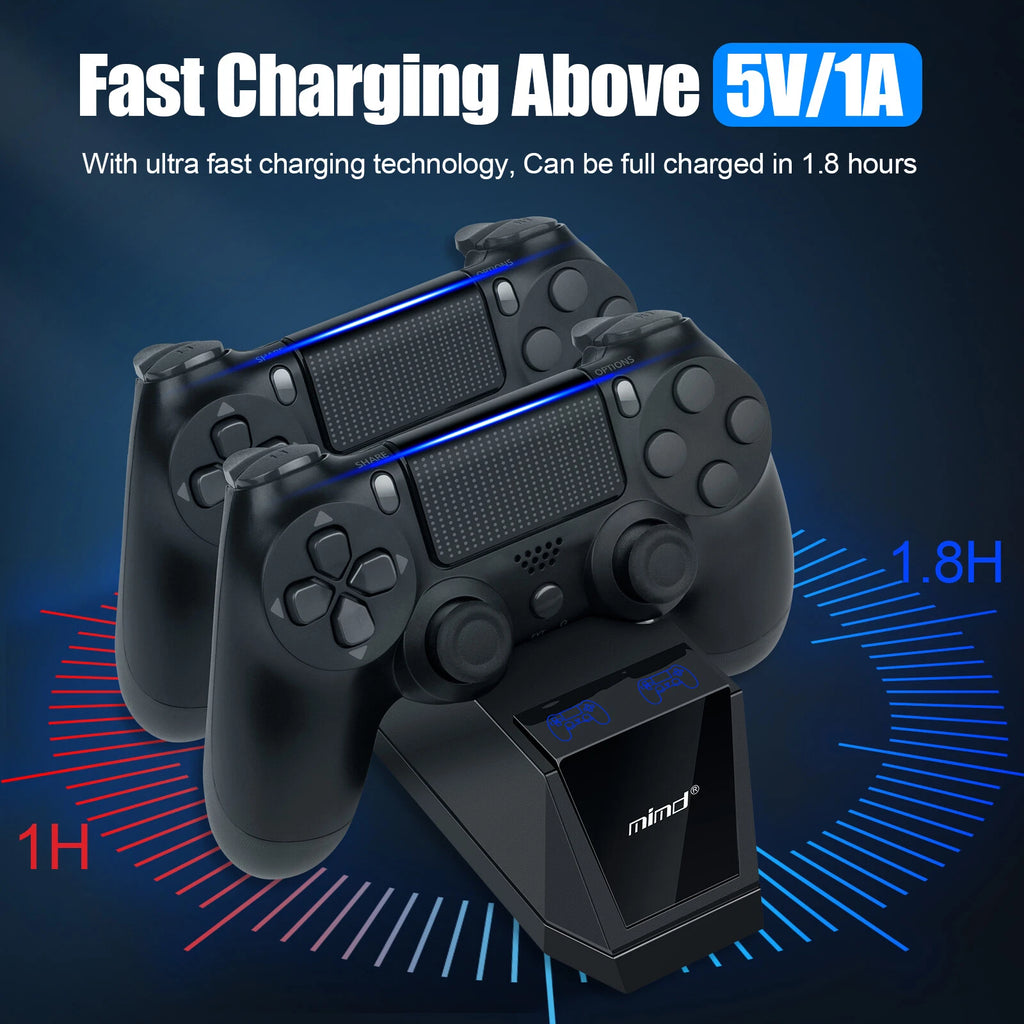 for PS4 Slim/Pro Dualshock 4 Controller Charger Charging Dock Station with LED