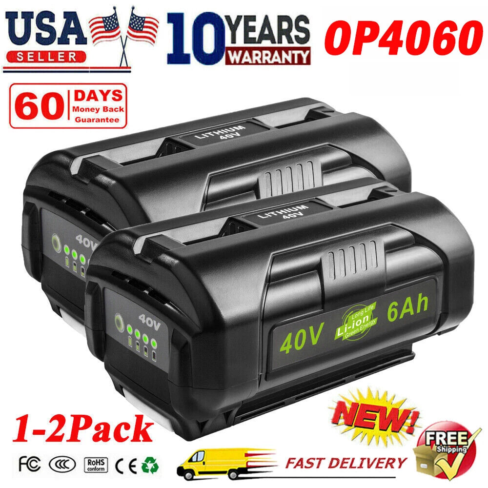 40V 6.0Ah Battery For Ryobi Lithium-Ion High Capacity OP4060A OP4050 OP40201