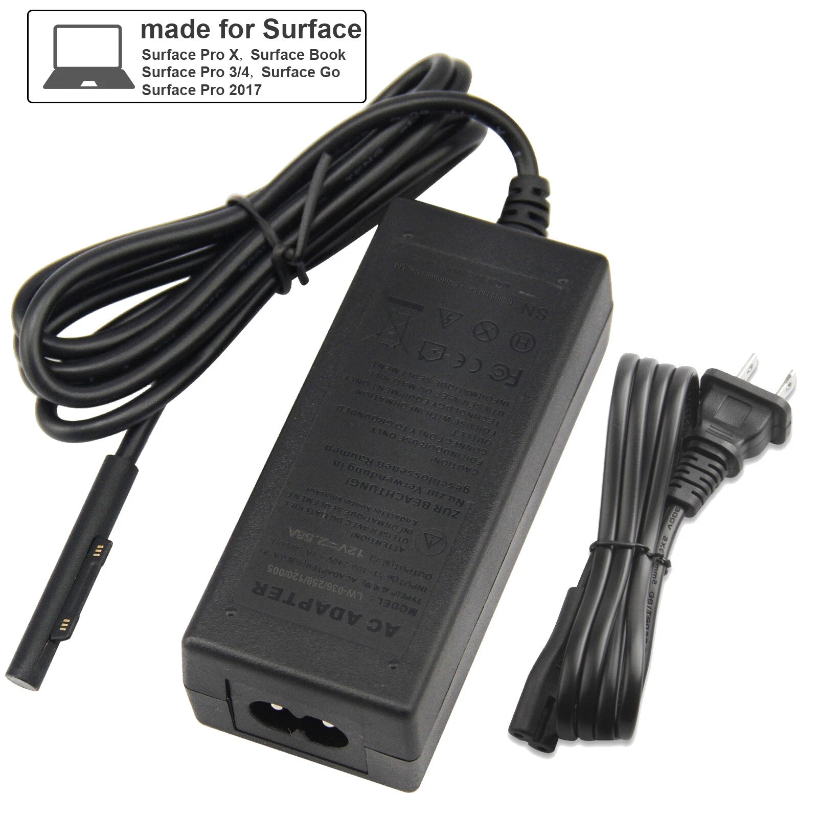 For Microsoft Surface Book 1/2 i5 i7 Surface Pro 3 4 5 Laptop AC Adapter Charger