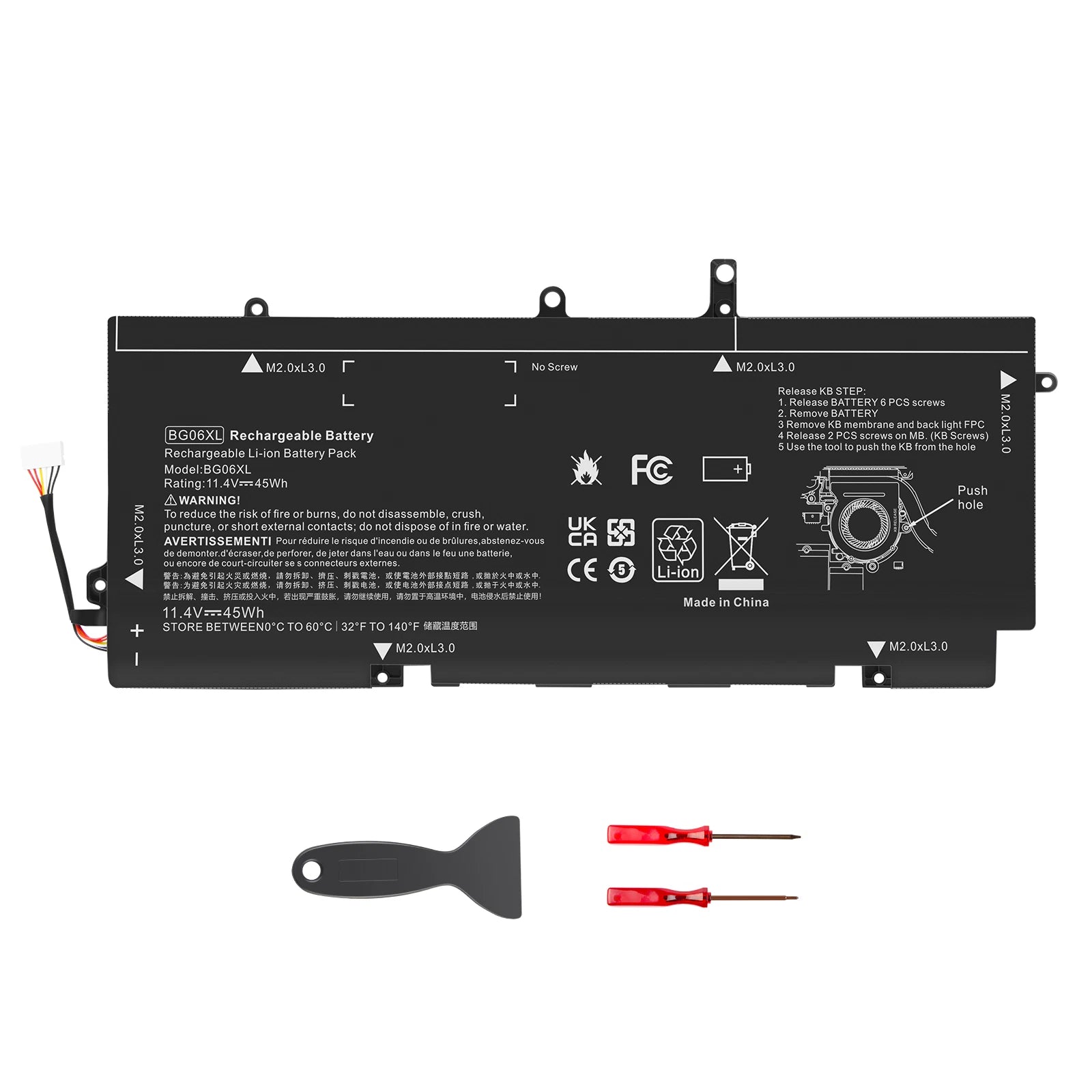 For HP EliteBook Folio 1040 G3 14" Laptop Battery 11.4V 45Wh BG06XL 805096-001
