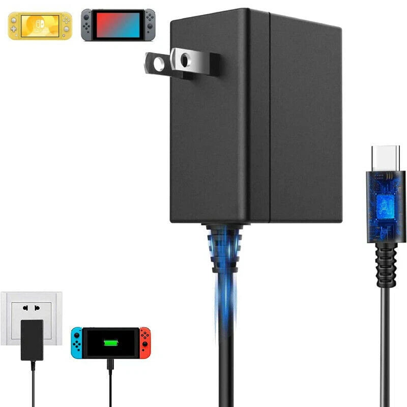 AC Adapter 15V Fast Wall Charger For Nintendo Switch TV & Dock Mode Power Supply