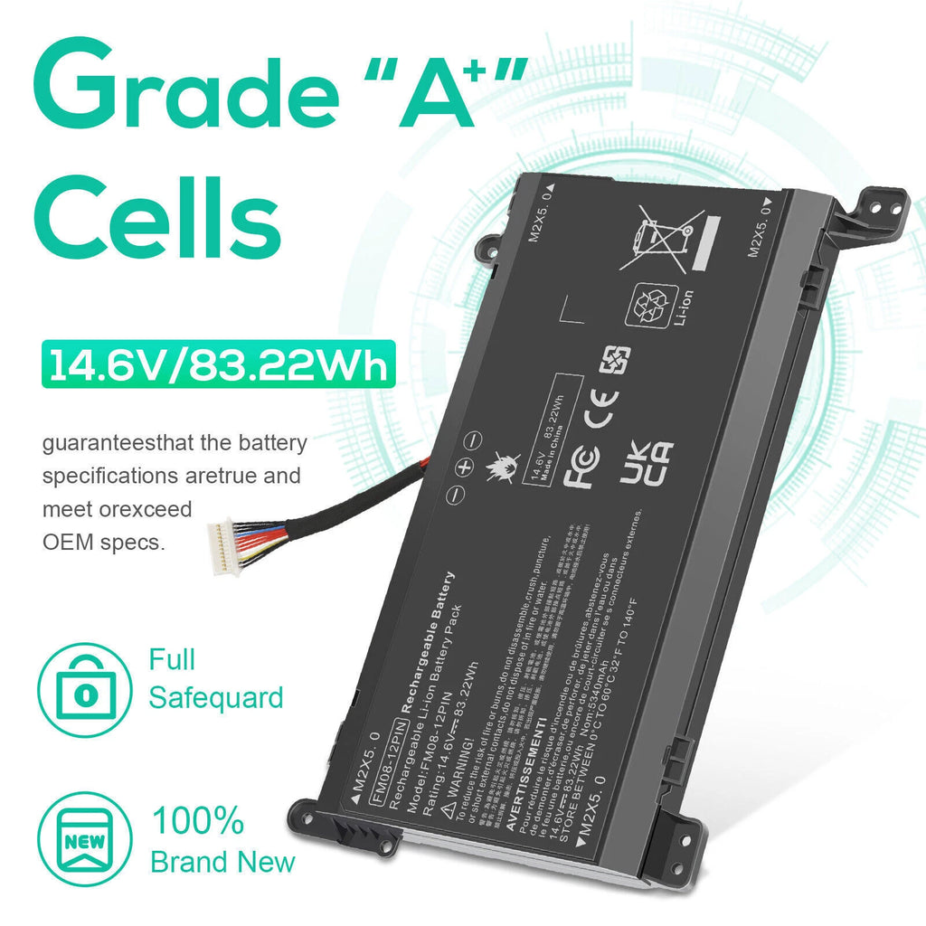 12PIN FM08 Battery For HP 17-an1xx 17T-AN000 HSTNN-LB8B 922753-421 922977-855