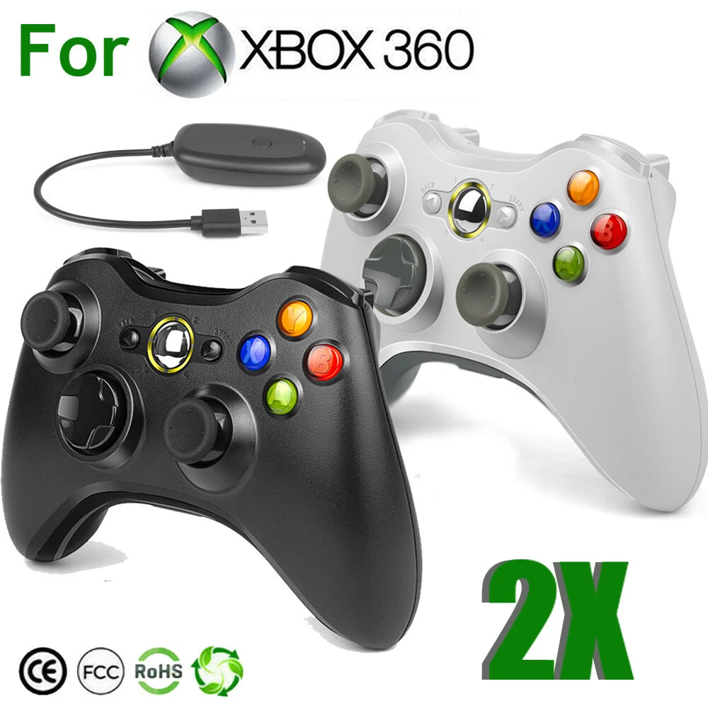 Wireless Game Controller Gamepad For Microsoft Xbox 360/360Slim PC WIN 10 7 8 XP