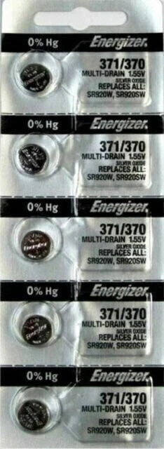 10 Energizer 371 - SR920SW Button Cell Battery