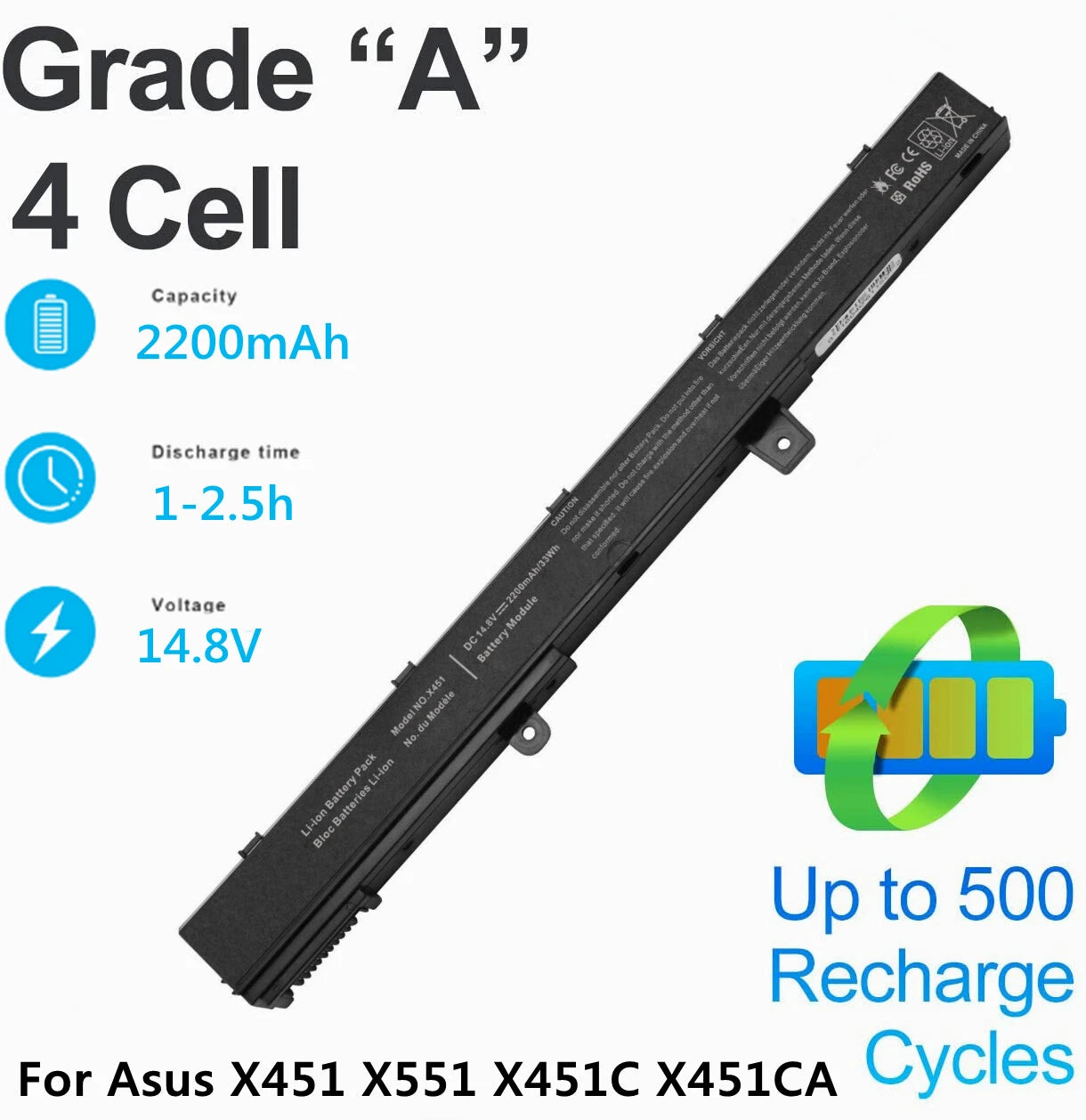 A31N1319 A41N1308 Battery For Asus X451 X551 X551C X551CA X551M X551MA Series PC