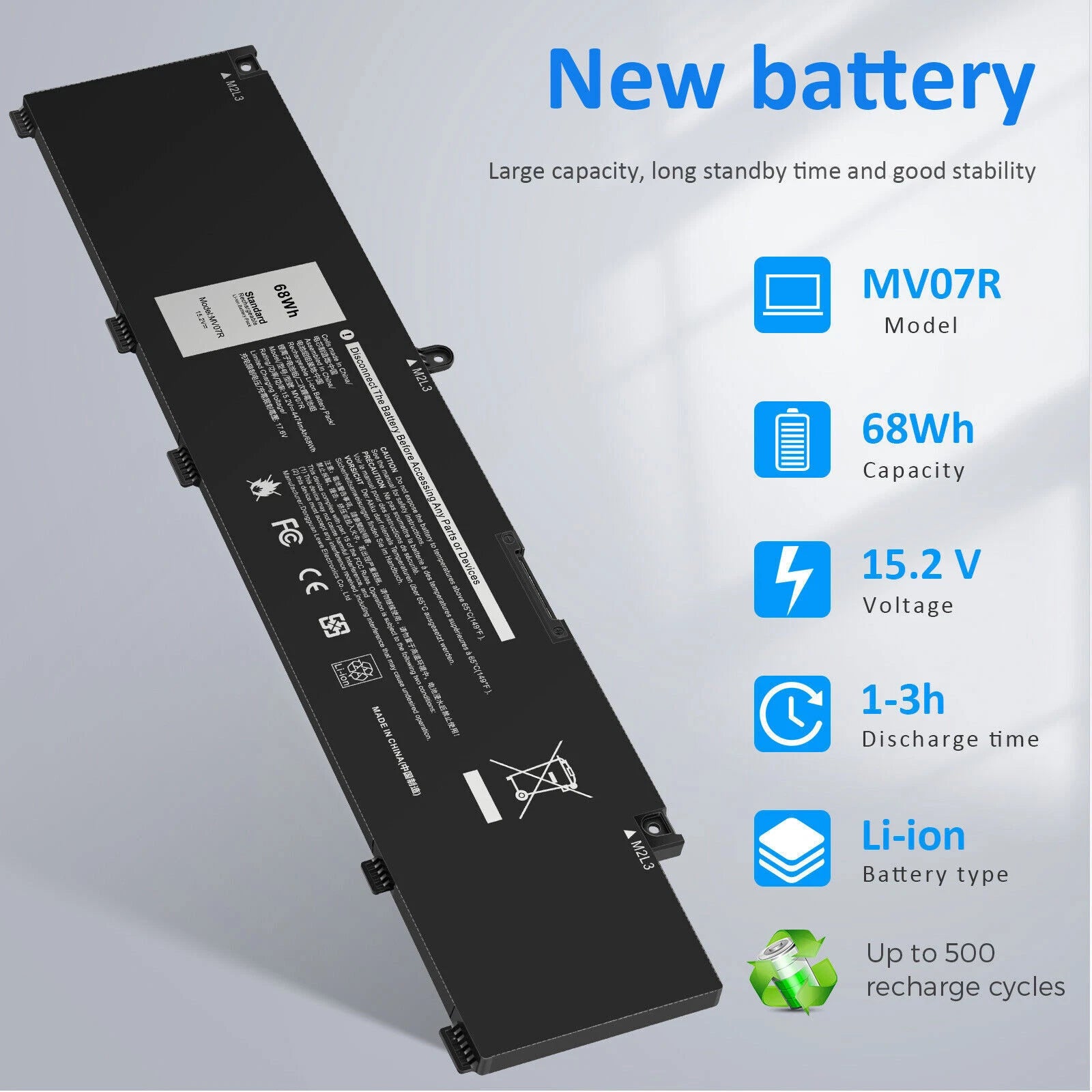 MV07R/266J9 Battery For DELL Inspiron G3 15 3500 3590 G5 15 5500 5505 SE Series