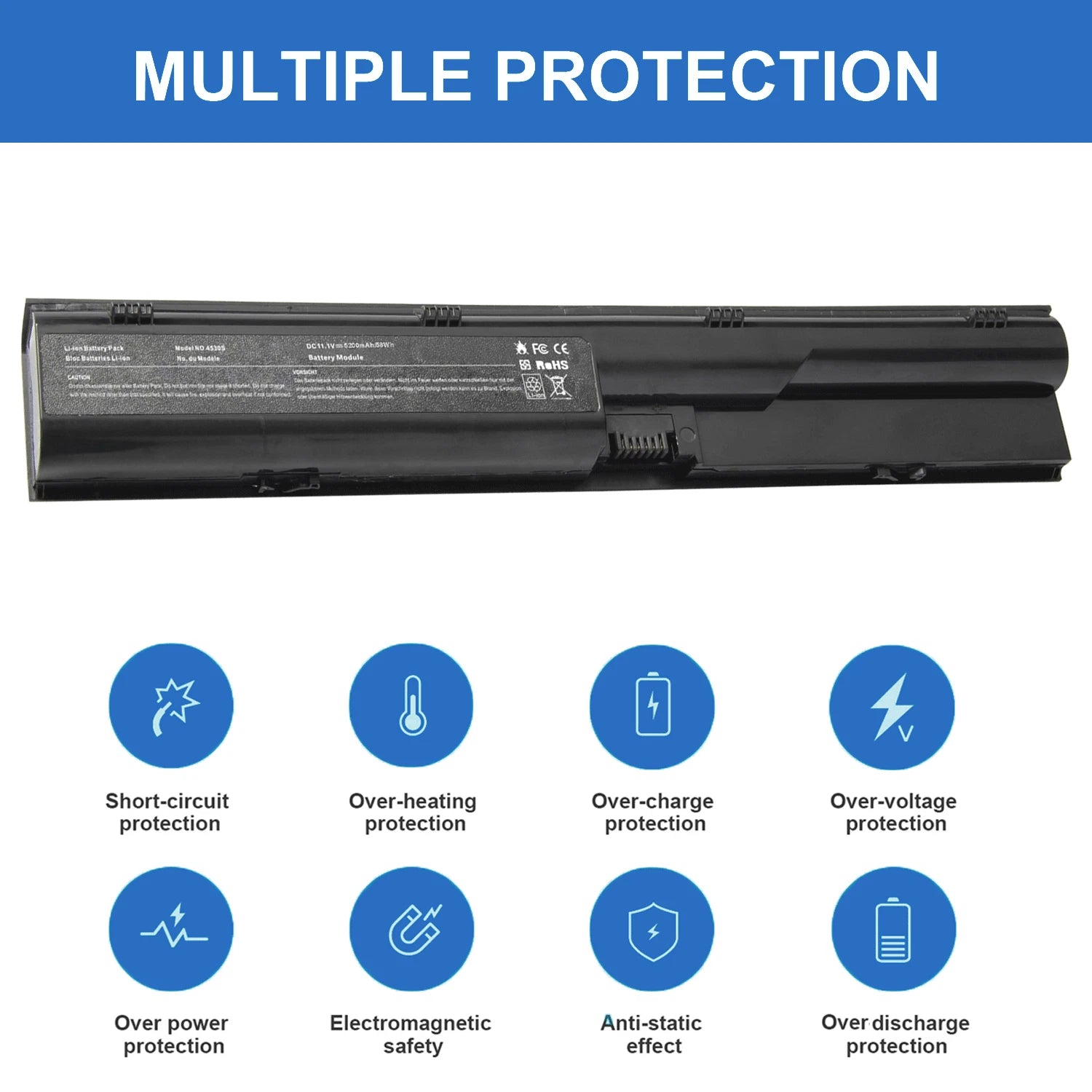 LOT Battery For HP ProBook 4330s 4331s 4431 4435s 4535s 4536s 4440 4530S 5200mAh