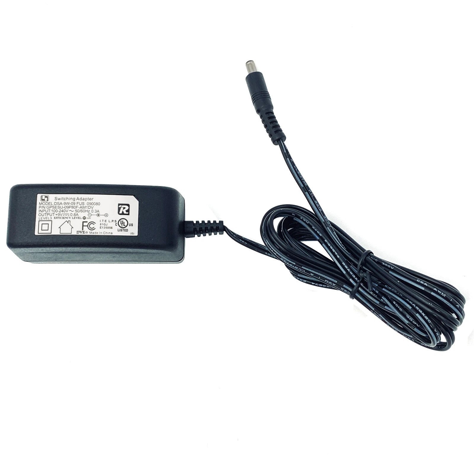NEW Genuine DVE Switching Power Adapter 9V 1A DSA-9W-09 FUS 090080 OEM