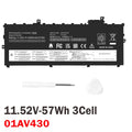 Replace 01AV430 01AV494 Battery For Lenovo ThinkPad X1 Carbon 5th 6th Gen 57Wh