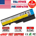 6 Cell Battery for Lenovo IdeaPad G460 G470 G560 G570 V470 V570 Z470 L09S6Y02