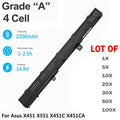 LOT Battery For Asus X551 X551C X551CA X551M X551MA A31N1319 A41N1308 2200mAh