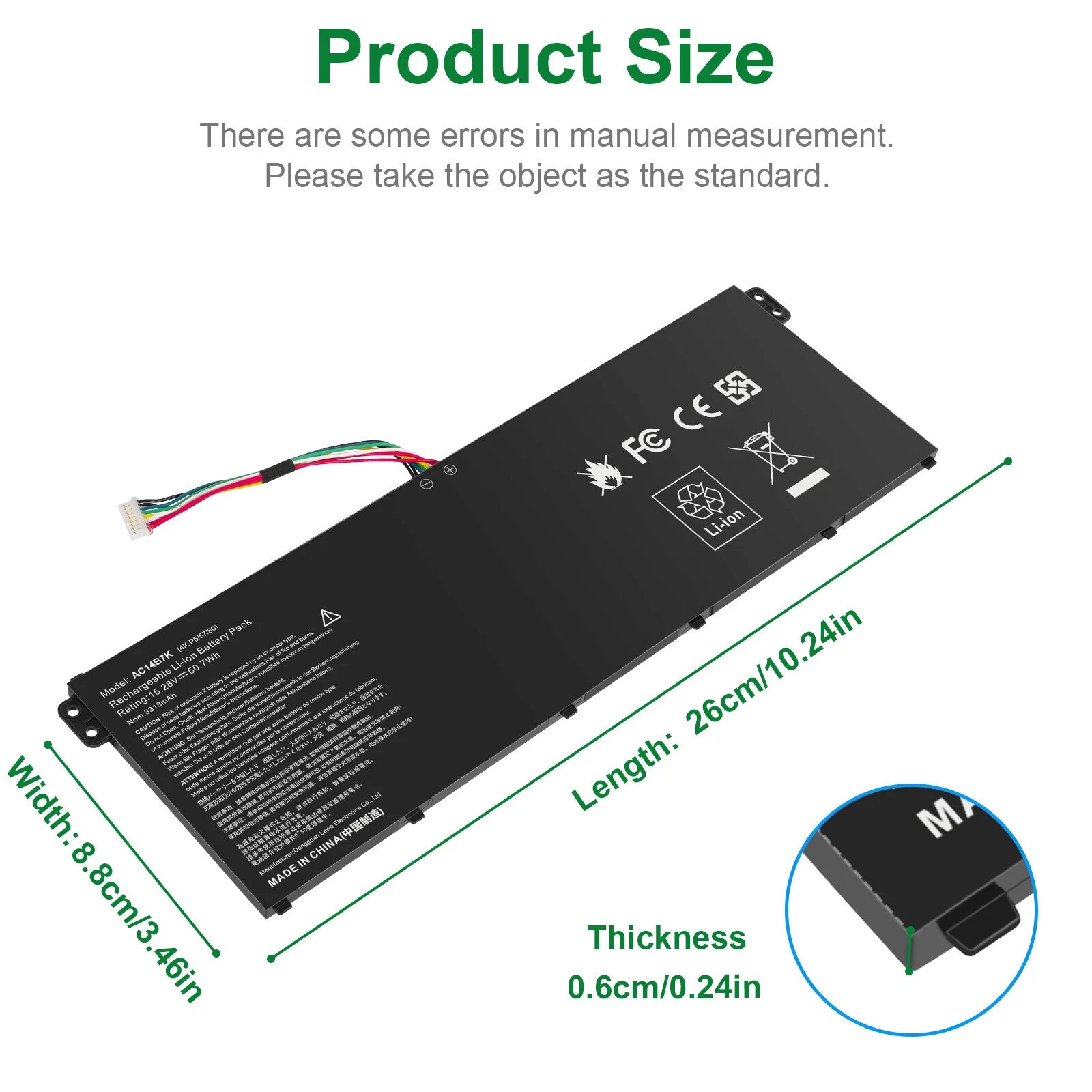 AC14B7K Battery for Acer acer Swift 3 SF314-52 SF314-54 314-54 Spin 5 SP515-51GN