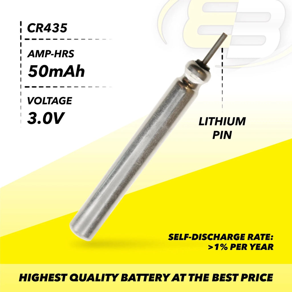 Exell Battery 3V 50mAh CR435 Fishing Lure Shape Lithium Battery