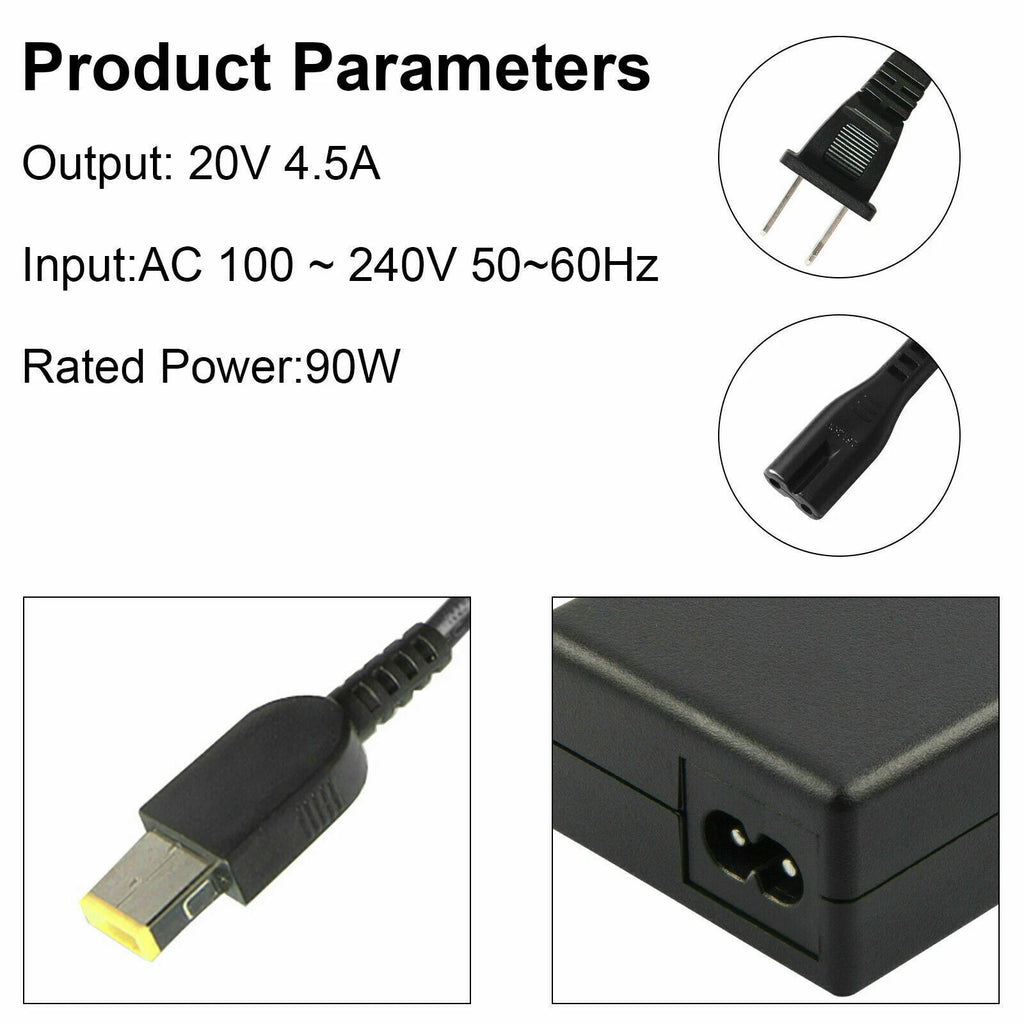 For Lenovo ThinkPad Yoga 260 370 X1 Yoga 3rd Laptop Charger 90W AC Power Adapter