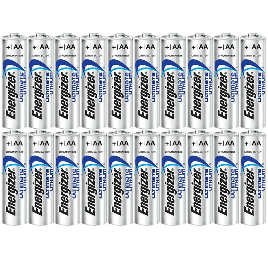 20 Pack Energizer AA Ultimate Lithium Batteries FRESH In Retail Packaging
