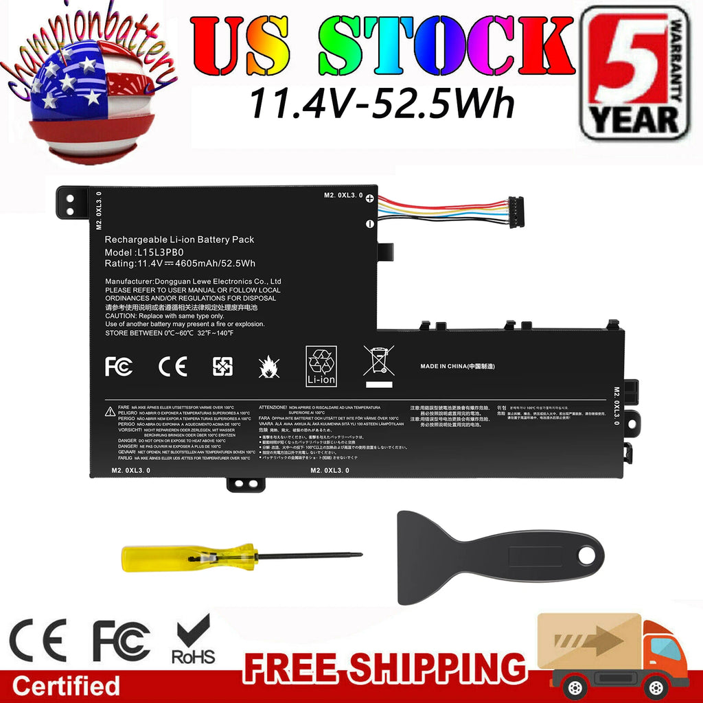 L15L3PB0 L15M3PB0 BATTERY FOR LENOVO Flex 5 1570 IdeaPad 320S-15ABR 520S-14IKB