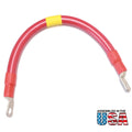 2/0 Red Battery Interconnect Cable 24" with 3/8" Lugs PROUDLY MADE IN USA