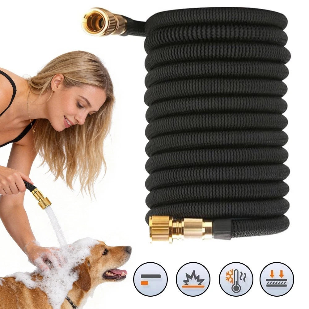 4X Stronger Deluxe Expandable Flexible Garden Water Hose +Nozzle 50FT & 100FT
