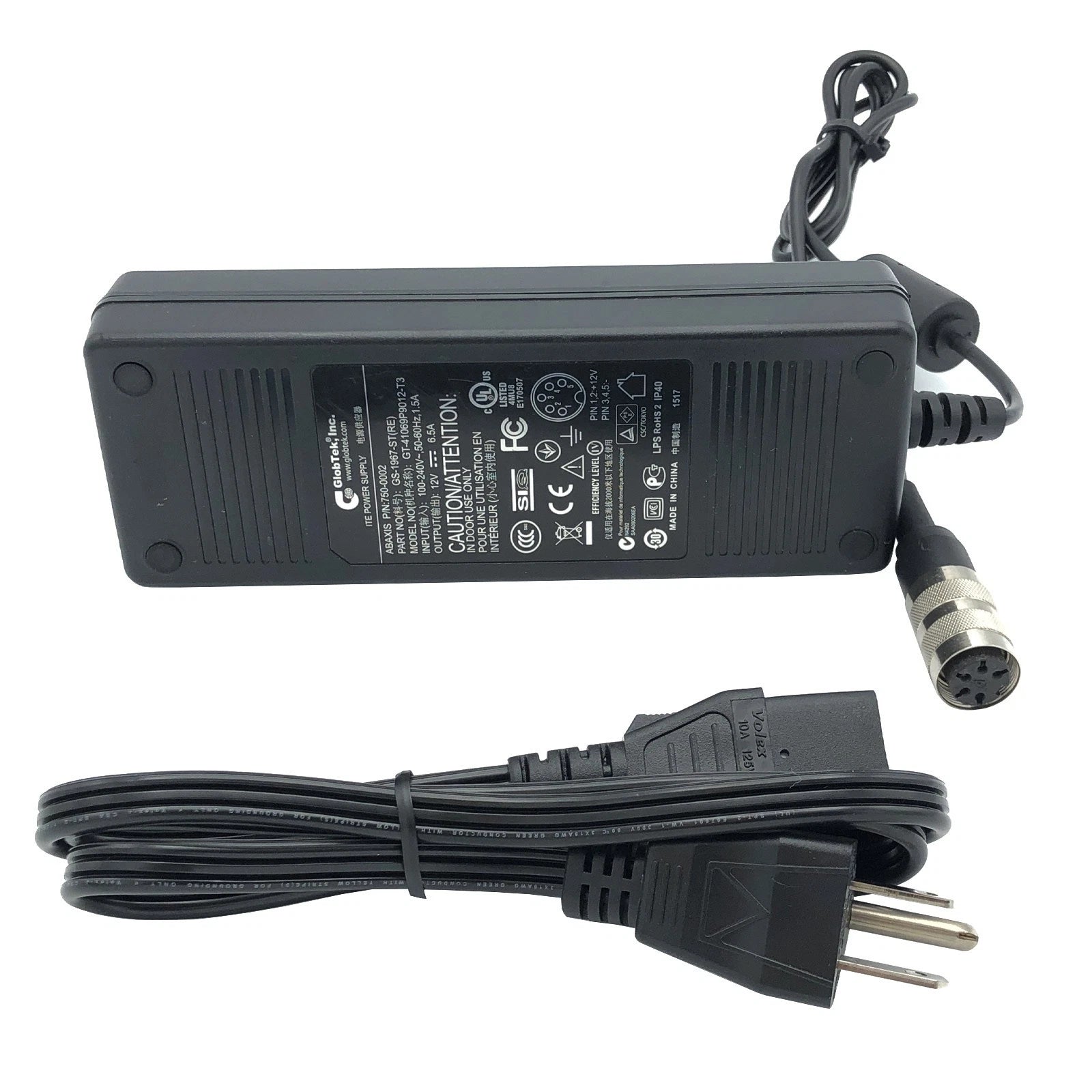 NEW Open Box Genuine Globtek 5PIN AC Adapter 12V GT-41069P9012-T3 GS-1967-ST(RE)