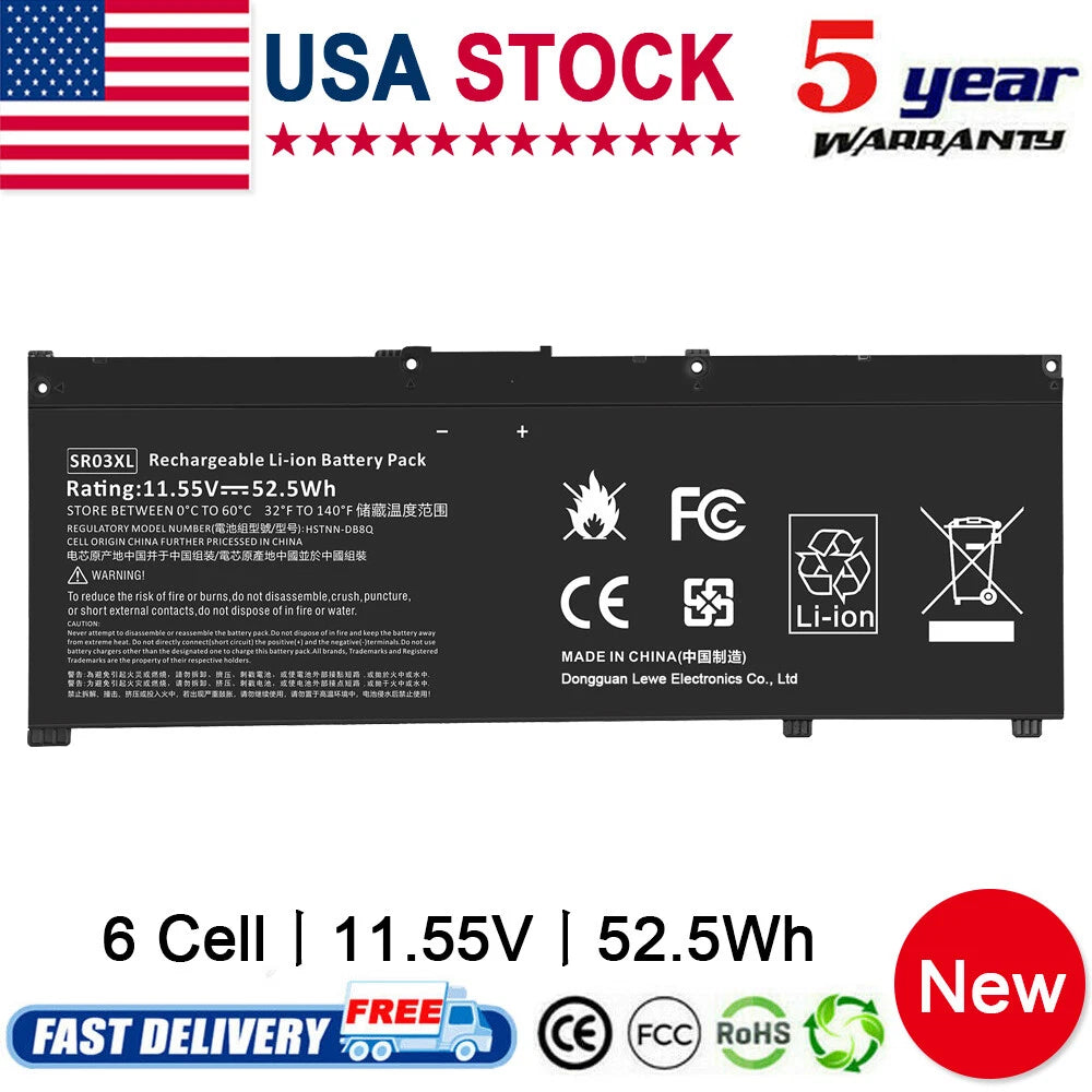 SR03XL L08855-855 Battery for HP 15-cx0056wm 15-cx0206 15-cx0030nd 15-dc0094tx
