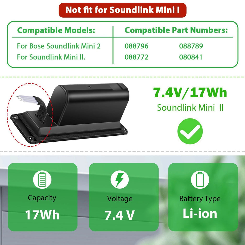 New 088796 Battery For BOSE Soundlink Mini II 2 Speaker 088772 088789 80841 17Wh