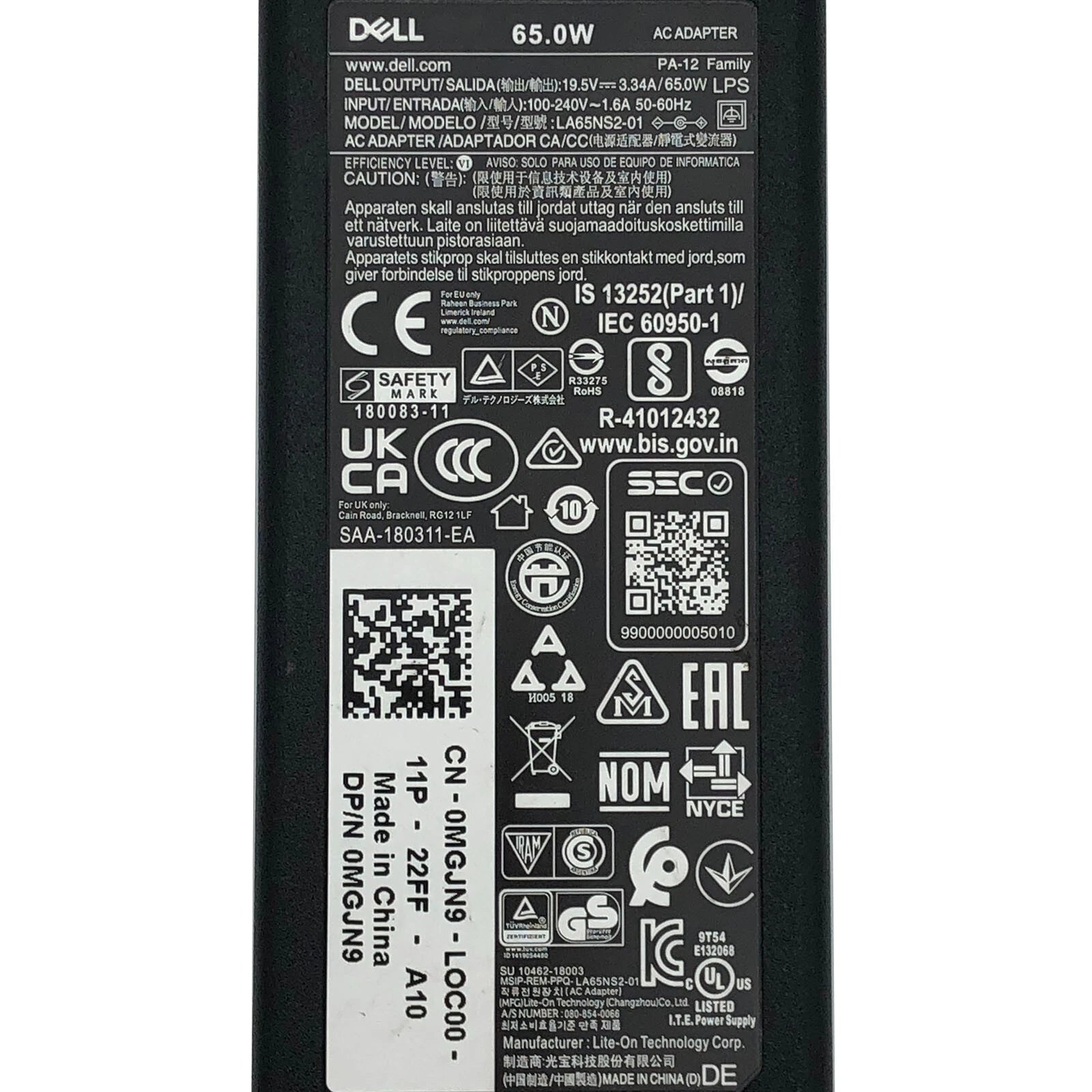 NEW Original Dell AC Adapter 65W Charger For OptiPlex 3020 3040 3050 Desktop