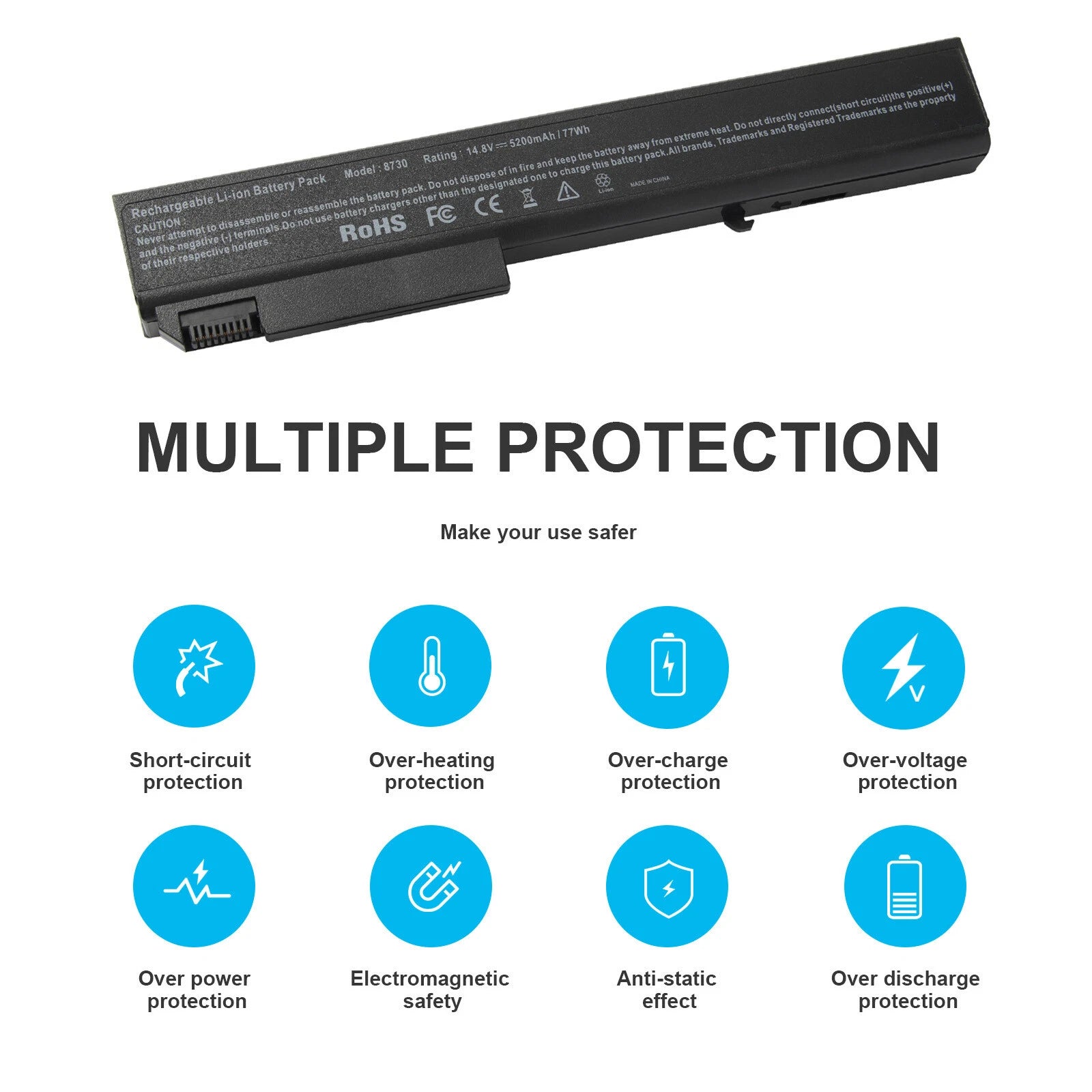 8530p Battery For HP EliteBook 8530w 8540p 8540w 8730p 8730w 8740w HSTNN-LB60