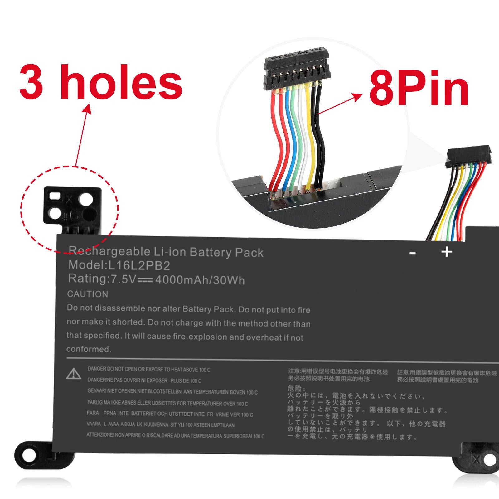 L16M2PB1 L16L2PB2 Battery for Lenovo Ideapad 320-17AST 320-17ABR 320-17IKB 30Wh