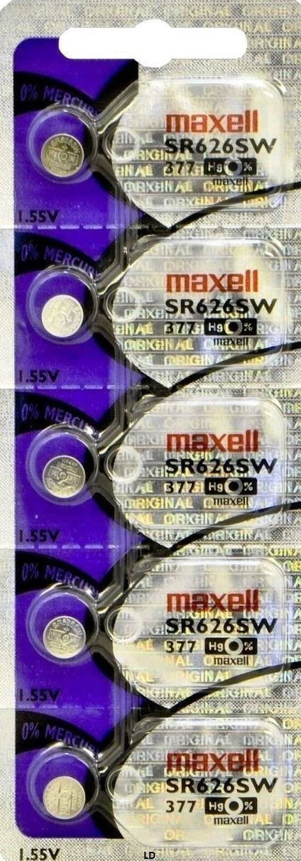 377 MAXELL WATCH BATTERIES SR626SW (10 piece) SR626 V377 SR66 NewAuthorzedSeller