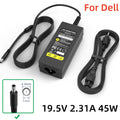 For Dell 45 Watt AC Adapter LA45NM140 Charger & Power Cord 45W KXTTW 4.5*3.0mm