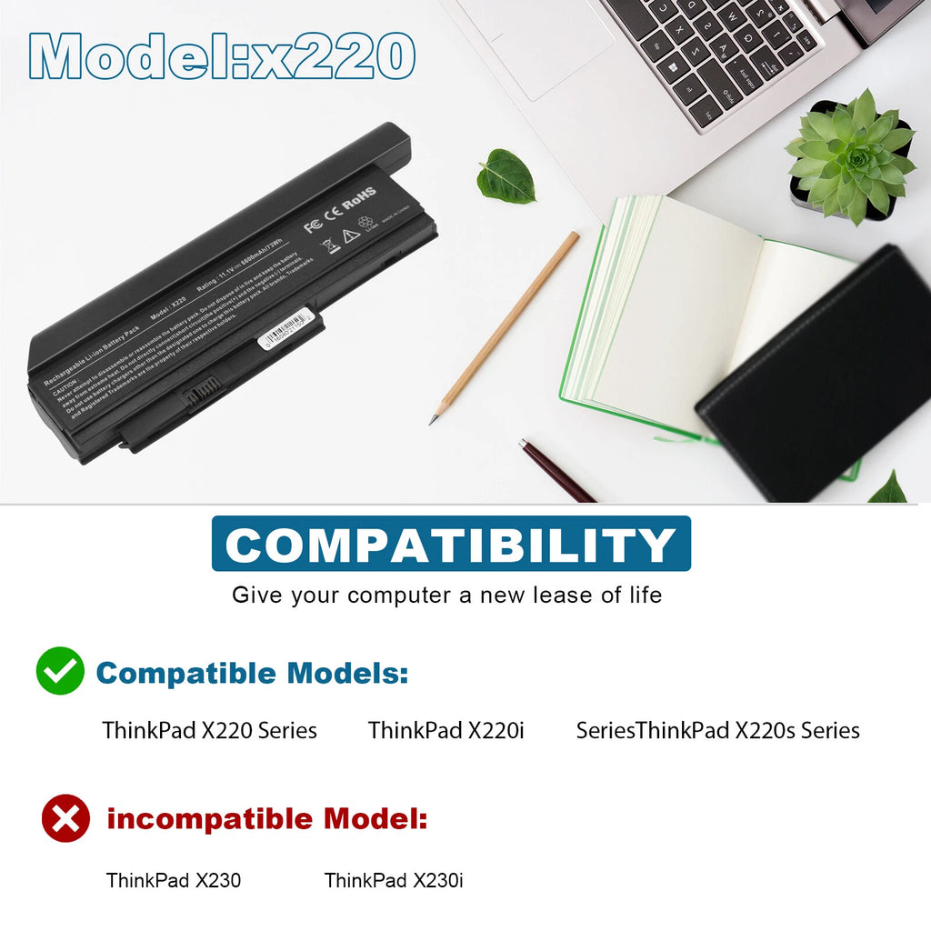 Battery for Lenovo IBM ThinkPad X220 X220s X220i 0A36281 0A36282 0A36283 9 Cell