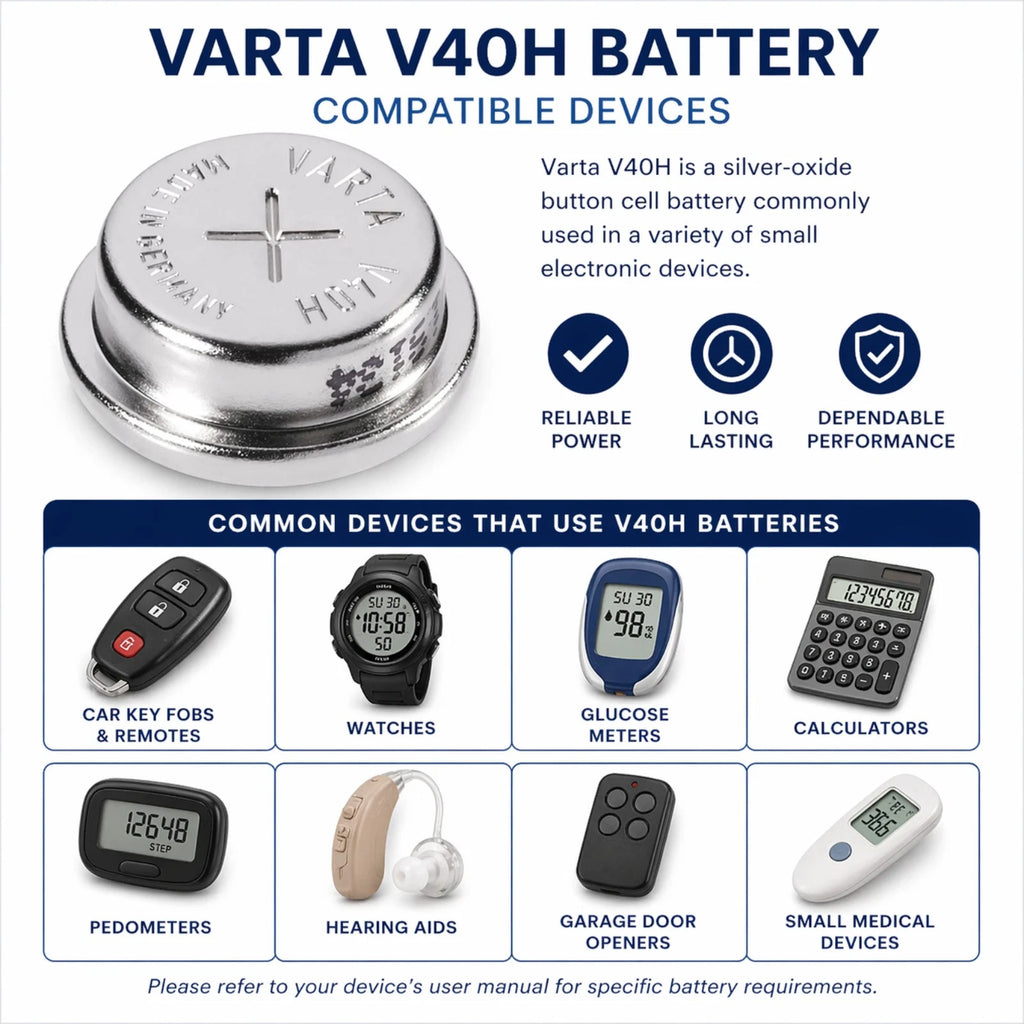 VARTA V40H 1.2V NiMH 40mAh Battery Compatible With 55604101501 Car Alarm