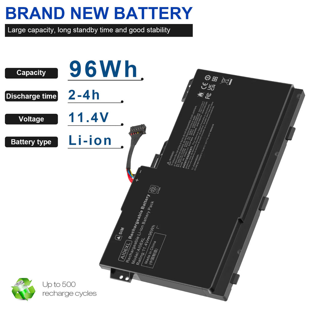 96Wh LAPTOP AI06XL Battery For HP ZBook 17 G3 808397-421 808451-001 A106XL