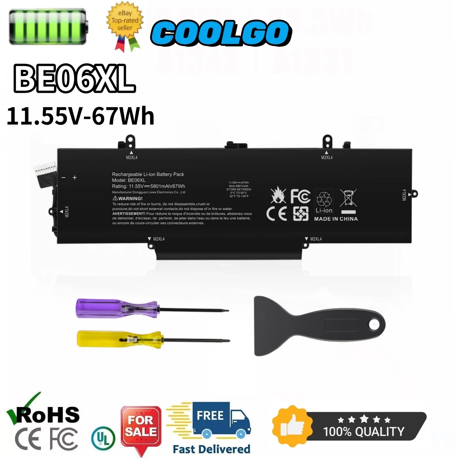 ?BE06XL Battery For HP Elitebook Folio 1040 G4 HSTNN-IB7V 918045-171 918108-855