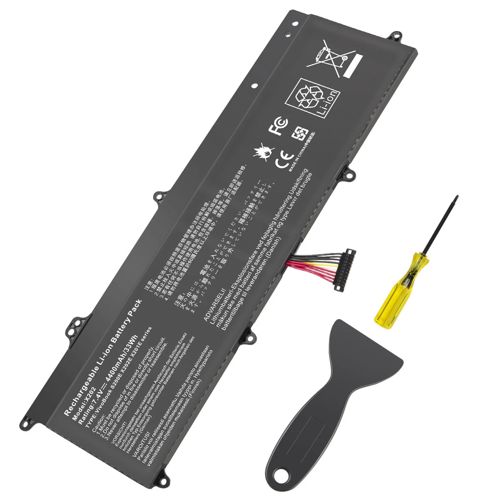??X202 C21-X202 Battery For ASUS VivoBook X202E S200 S200E X201 X201E Q200E 33WH