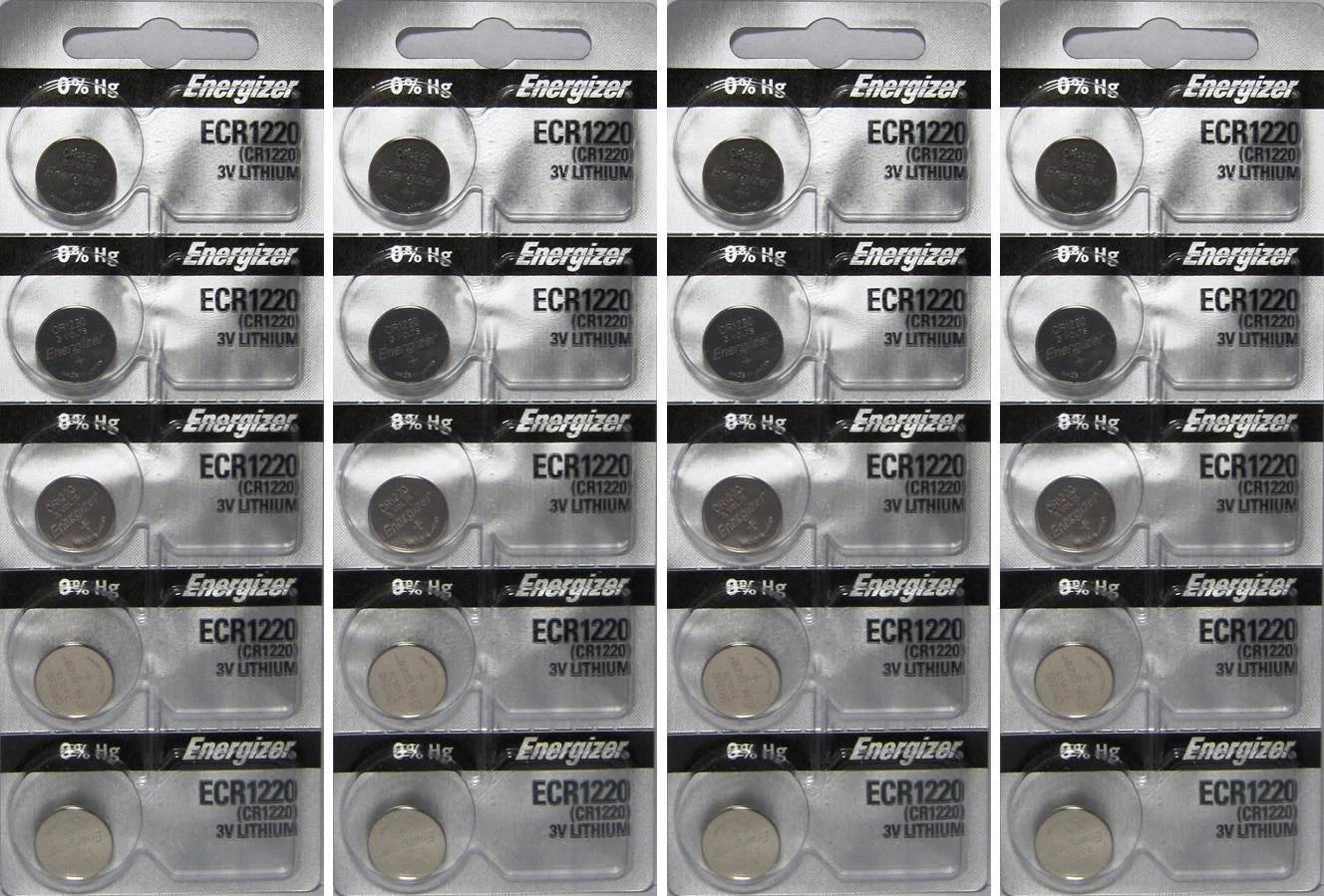 20 Energizer CR1220 1220 3v Lithium Watch Battery