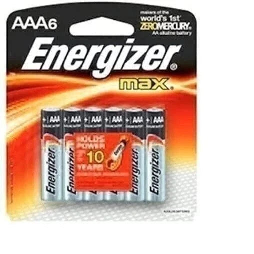 Energizer 06473 - AAA Cell 1.5 volt MAX Battery (6 pack) (E92BPF-6)