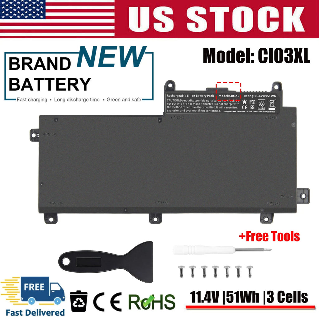 ?CI03XL Battery for HP ProBook 640 G2 645 G2 650 G2 655 G2 801554-001 HSTNN-UB6Q