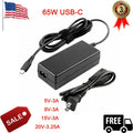 65W USB C AC Adapter Charger ADLX65YCC3A For Lenovo Chromebook 100e 300e 500e US