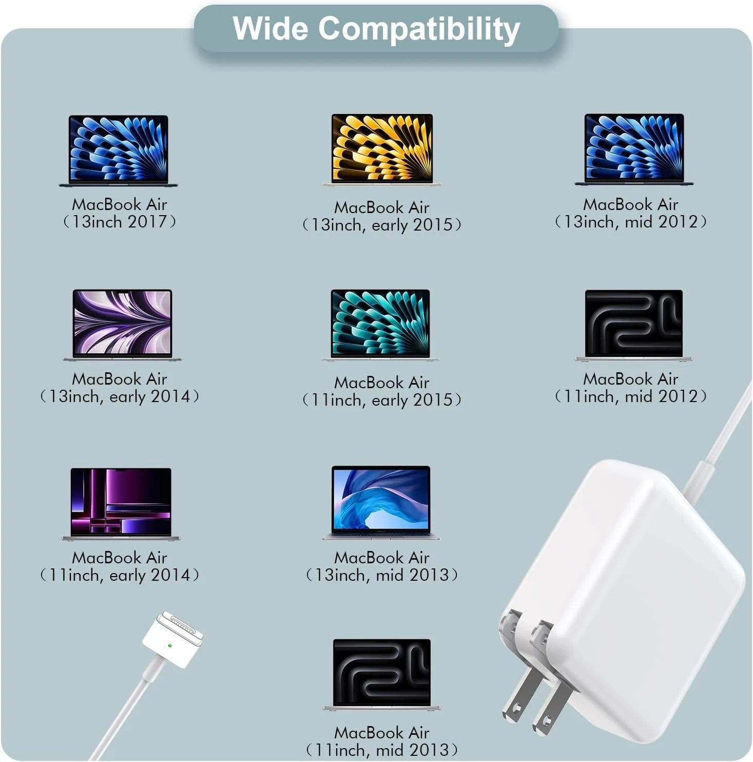 For 13" Apple MacBook Air A1466 Adapter 2012 2014 15 2016 A1435 Notebook Charger