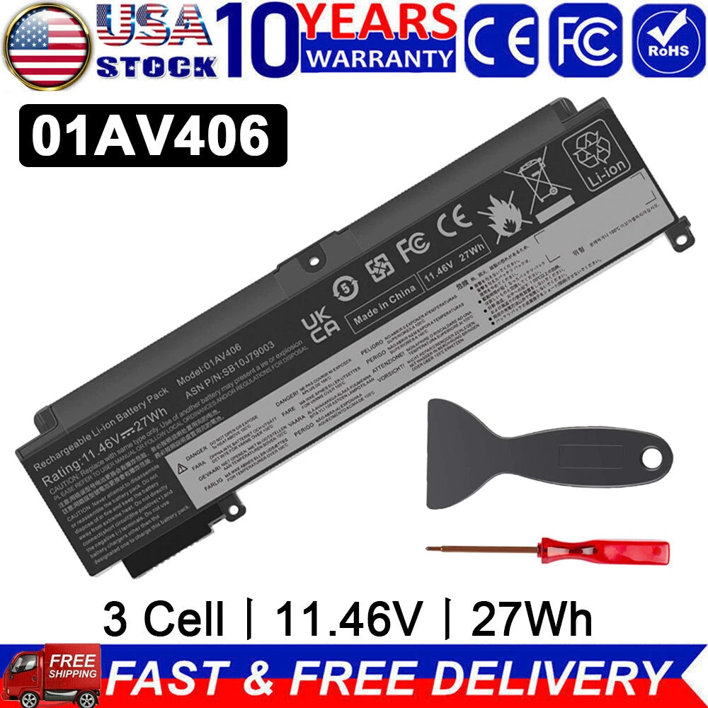 Battery for Lenovo ThinkPad T460s T470s 01AV406 01AV407 00HW024 00HW025 01AV405