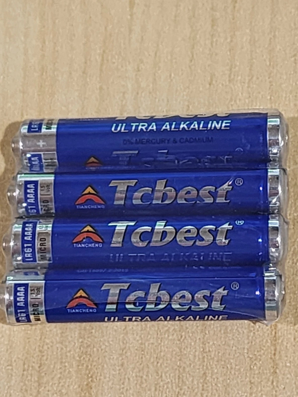 4 x Tcbest AAAA Ultra Alkaline BATTERY 1.5v (4 pack) AAAA 0.33" Dia x 1.67" H