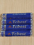 4 x Tcbest AAAA Ultra Alkaline BATTERY 1.5v (4 pack) AAAA 0.33" Dia x 1.67" H