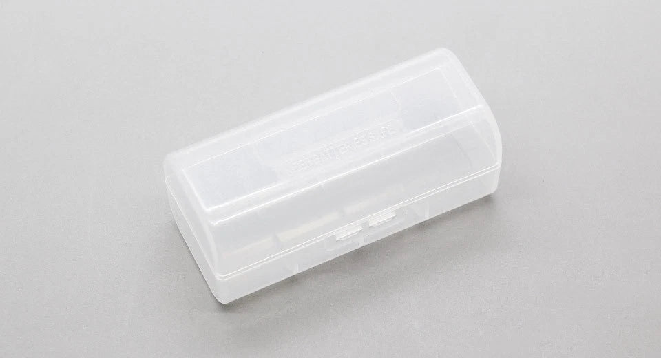 1 Efest Battery White Clear Plastic Battery Case Holder for 1 26650 Battery