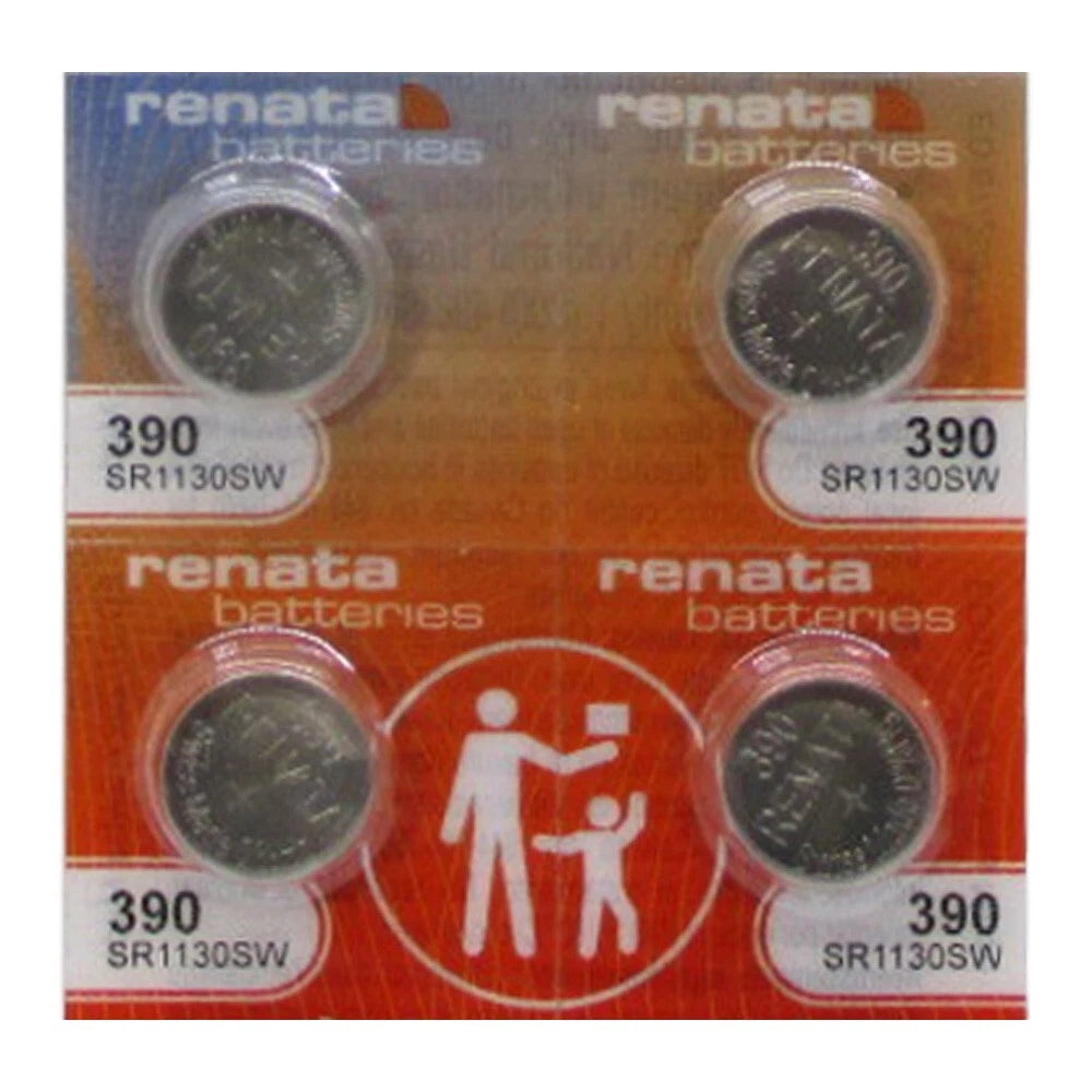 Renata 390 Silver Oxide Watch Battery 4 Pcs