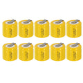 10x Exell 1/2C NiCD 1000mAh 1.2V Flat top Rechargeable Battery with Tabs