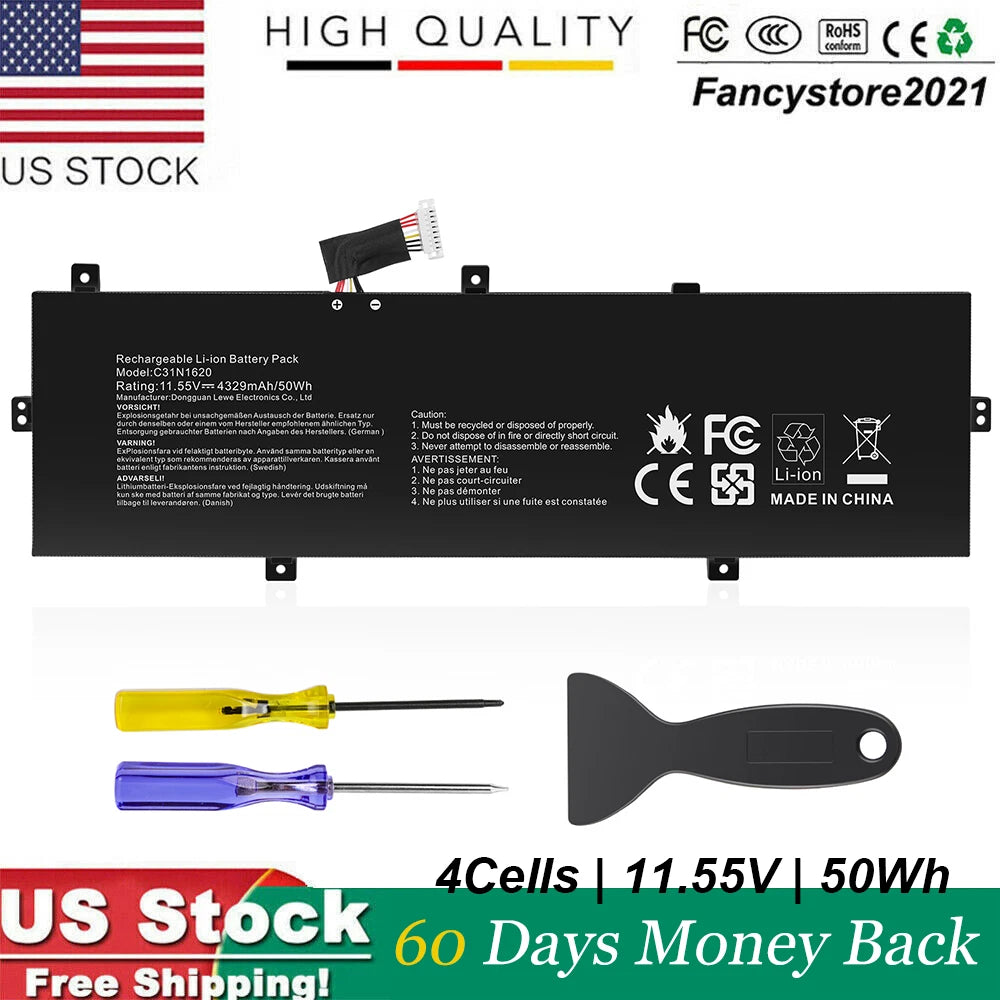 C31N1620 Battery 50Wh For Asus Zenbook UX430 UX430UNR UX430UA UX430UN UX430UQ US
