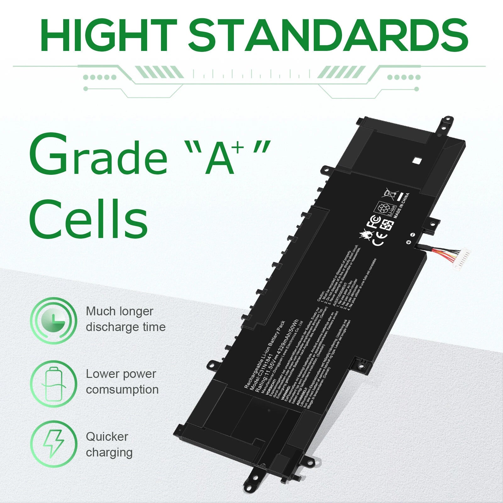 C31N1841 Battery For ASUS ZenBook UX334FL UX333FAC UX433FL UX433FLC UX434FA